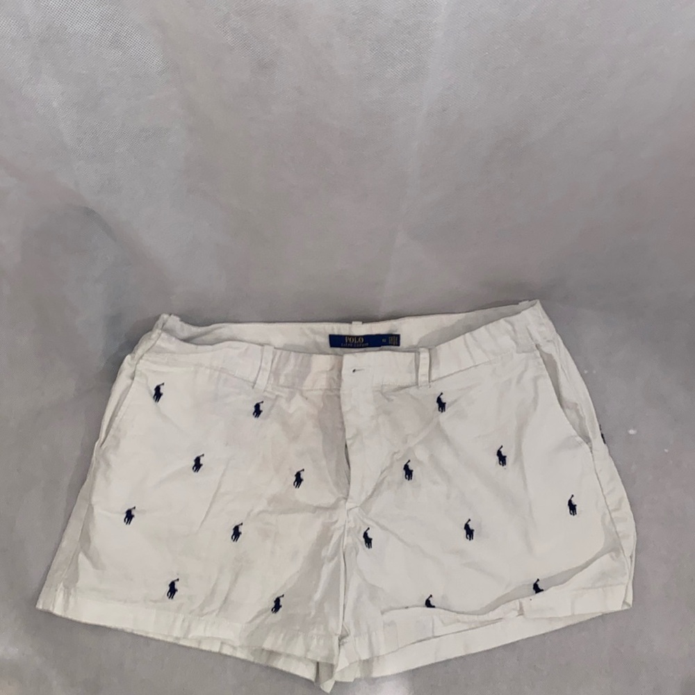 Ralph Lauren polo white shorts with logo